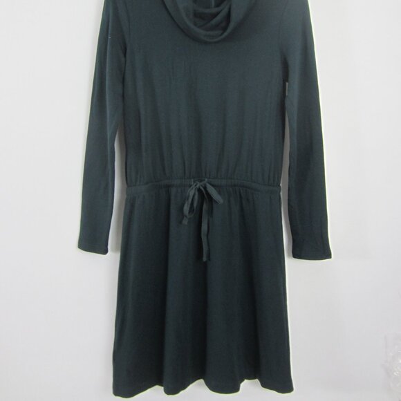 New Lou & Grey LOFT Womens S Dark Green Cowl Neck Soft Jersey Knit Drawstring - Picture 11 of 13